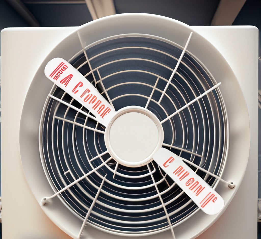 Air Care Heating and Cooling logo on a central air conditioning unit

