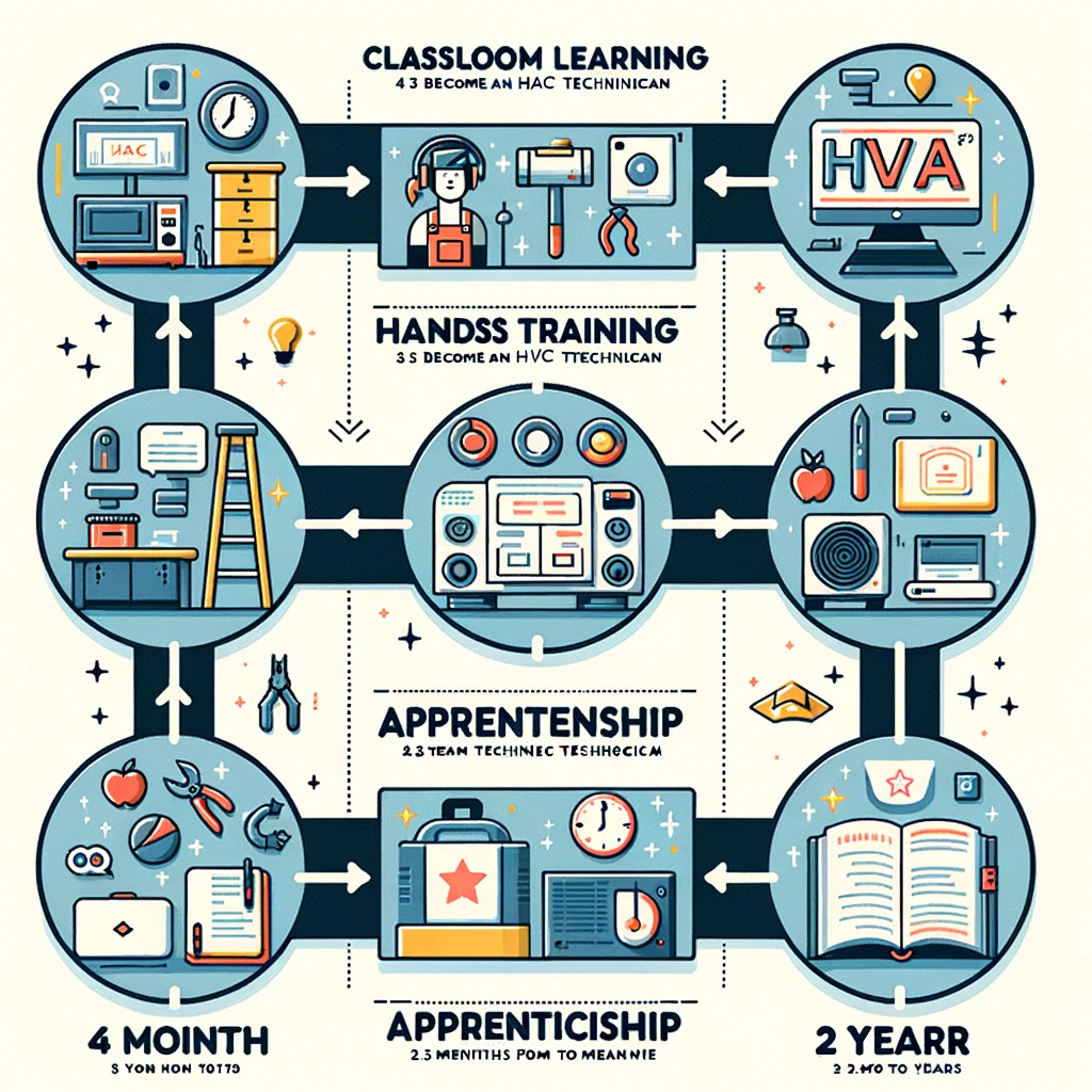 HVAC school programs can take anywhere from 6 months to 3 years to complete, depending on the type of program and the number of required courses. Some programs also include internships or apprenticeships, which can add additional time to the program.
